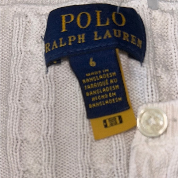 Authentic Polo by Ralph Lauren White Cable Knit Cardigan - Picture 4 of 11